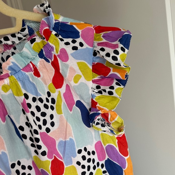 THML Multicolor Ruffle Sleeve Top - Picture 3 of 9